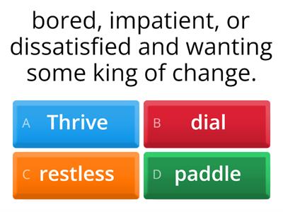 CCAA Master 1 vocabulary review