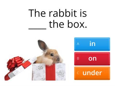  In, On, Under, Behind, In front of  