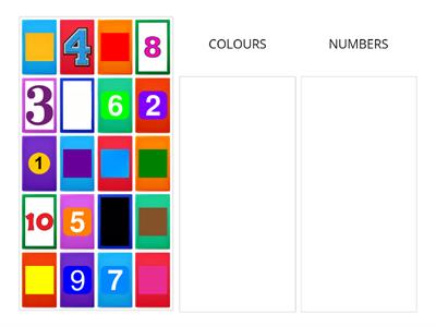 Colours and numbers