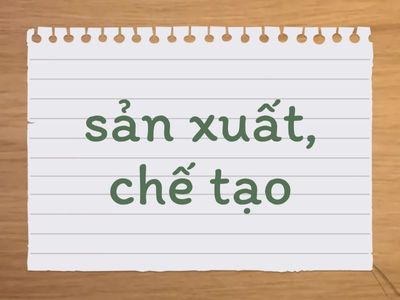 MANUFRACTURING DUONG VOCAB