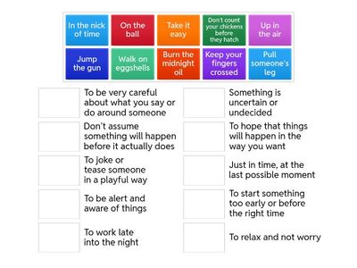 30 Common English Idioms A2-B1 with Meaning in English