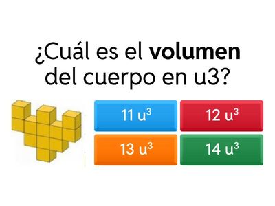 volumen unidades cubicas 