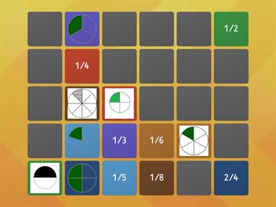 Beginning Fractions Matching Pairs