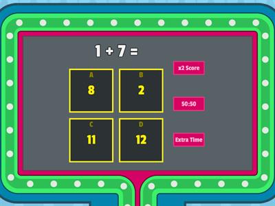 Addition Fact Fluency Practice