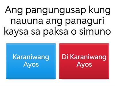 Ayos ng Pangungusap