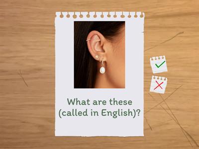 Clothes: What's this (called in English)? What are these (called in English)? (Intro Unit 4)