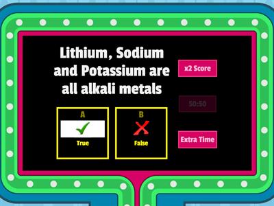 Group 1 - Alkali Metals Quiz