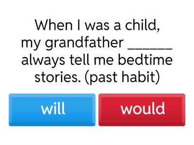 Grammar. 1A. will/would?