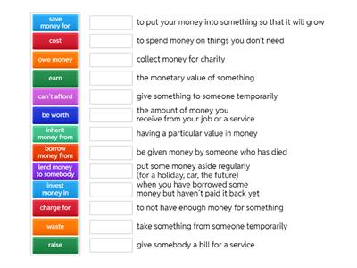 B1 2A Money (Exercise 1a)