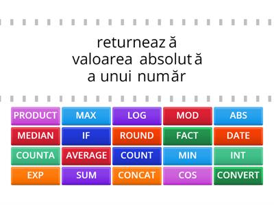 Functii Excel clasa a X a