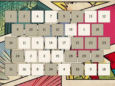 Number bonds to 20 - matching pairs