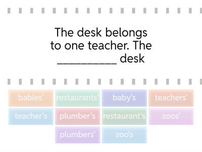 Singular & Plural Possessive Nouns