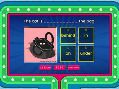 Gameshow PREPOSITIONS PRACTICE