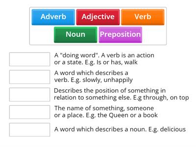 Match up word classes