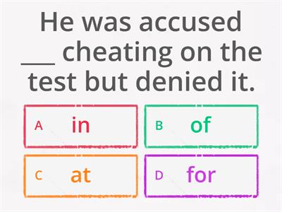 Prepositions with verbs. Part 1