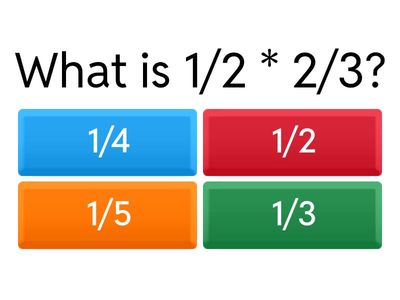 Multiplying Fractions Quiz