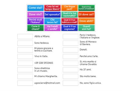 Informazioni personali. A1