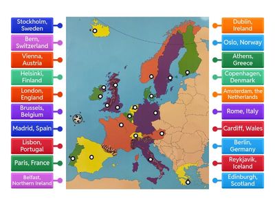 HUman Geo: Western Europe Capitals & Countries