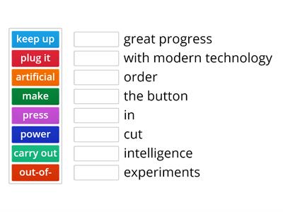 Match to make collocations - Technology