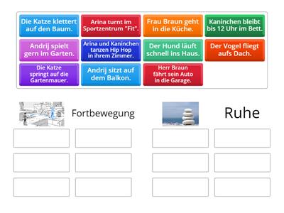 Ruhe oder Fortbewegung? Grammatikland