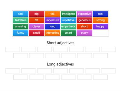 Short or long adjectives?