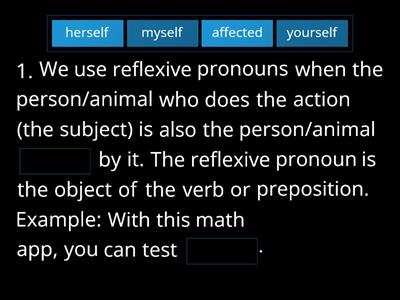 Reflexive pronouns