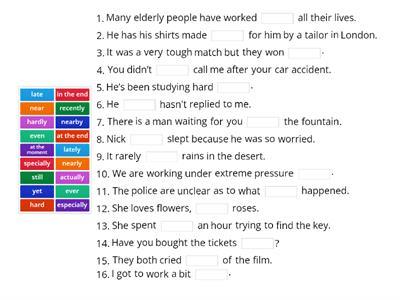 Adverbs and Adverbial Phrases