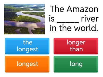 Comparative and superlative adjectives