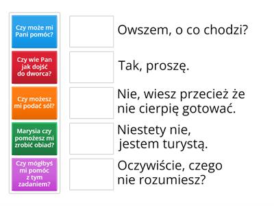 Połącz poprawne odpowiedzi