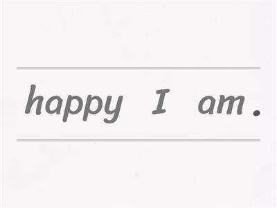 pronoun + be + emotion