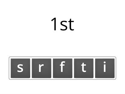 Ordinal Numbers 