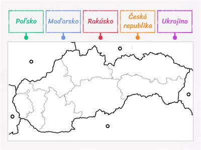 Susediace krajiny - mapa