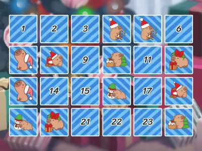 Мемори Новогодняя капибара