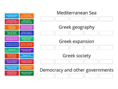 Ancient Greece - review for the unit test