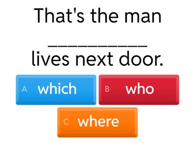 Relative clauses gameshow quiz!