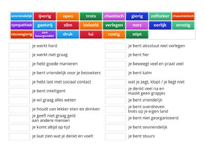 2.1e (België) woordenschat - karakter (4)