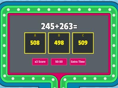  3 digit numbers addition