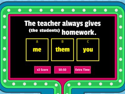 OBJECT PRONOUNS