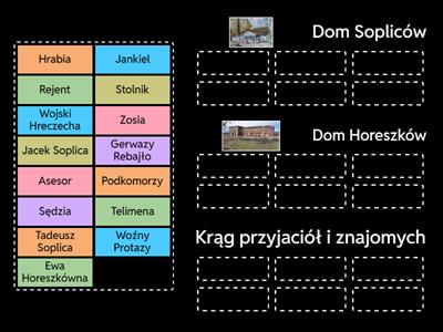Bohaterowie "Pana Tadeusza"