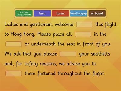 In-flight announcements