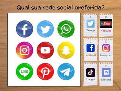 qual a sua escolha?(redes sociais)