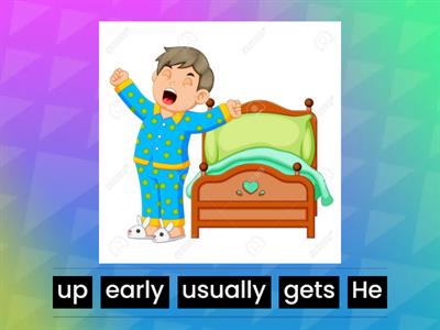 Adverbs of frequency with mornings routines.