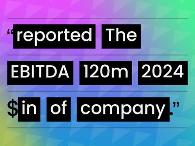 RF Language to Describe EBITDA 