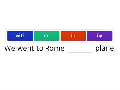 TRANSPORT PREPOSITIONS