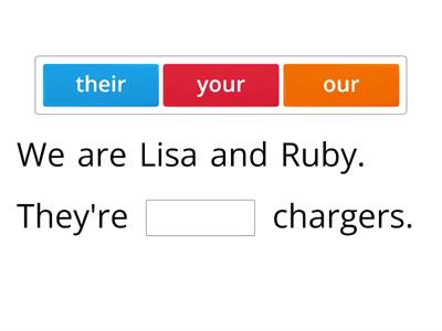 Possessive adjectives