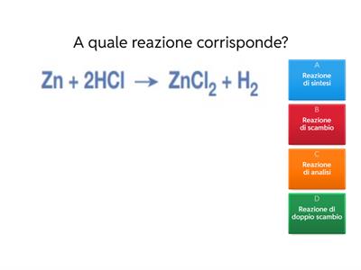 Le reazioni chimiche