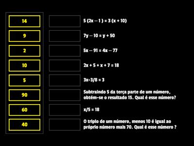 Equação do 1º grau com uma incógnita