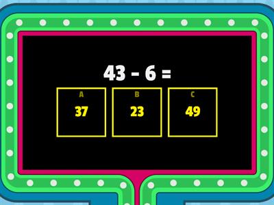 Subtraction up to 50