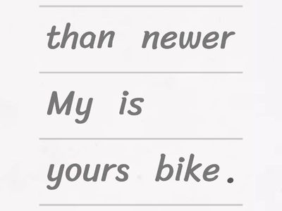 比較級（er）の文並べ替え