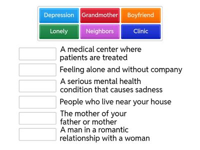 Match the words with the correct meaning